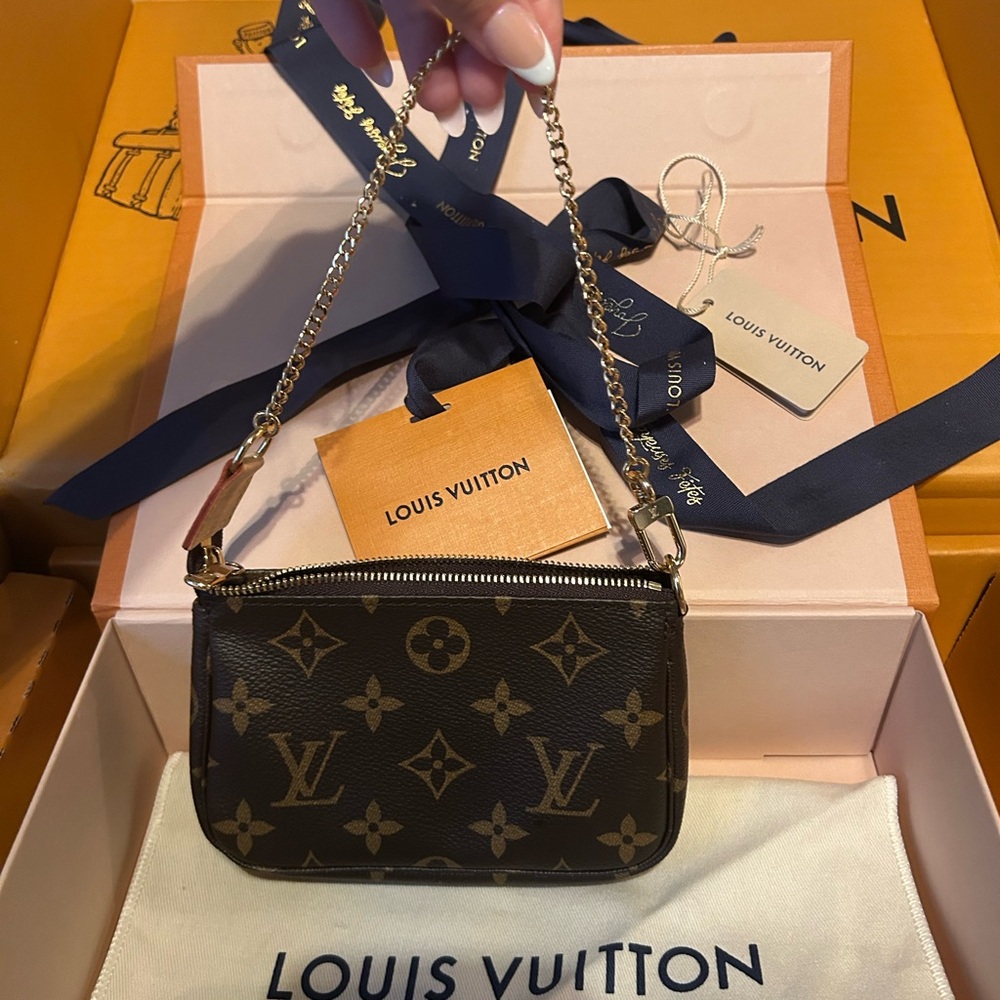 Louis Vuitton Brown Mini Bag with Monogram Canvas